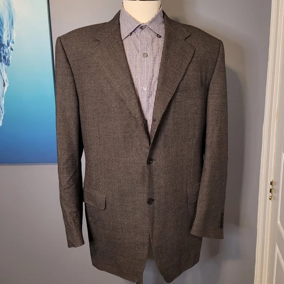 Canali 54R (44R US) Brown Wool Mens Blazer - Picture 1 of 6